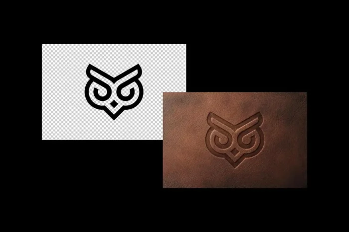 Free Leather Pressed Logo Mockup
