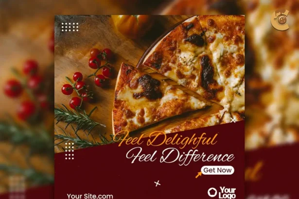 Editable Café & Restaurant Flyer PSD Template for food promotions, restaurant offers, and event announcements.