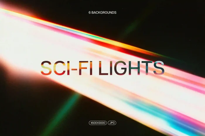 Vintage sci-fi lights backgrounds with glowing effects for a retro-futuristic, cinematic feel.