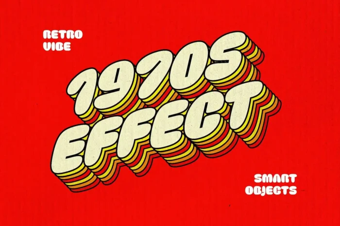 Free 70s Retro Vibe Text Effect for bold, vintage-inspired typography in designs and logos.