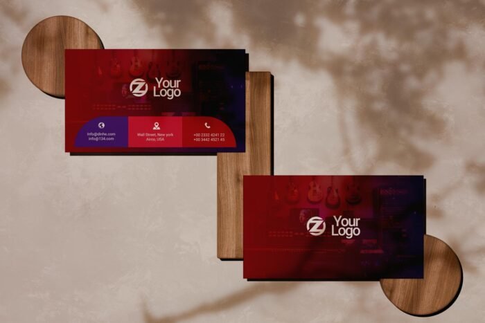 Free Music Studio Business Card PSD Template