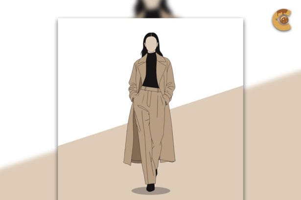 Free Minimalist Fashion Model Vector Illustration