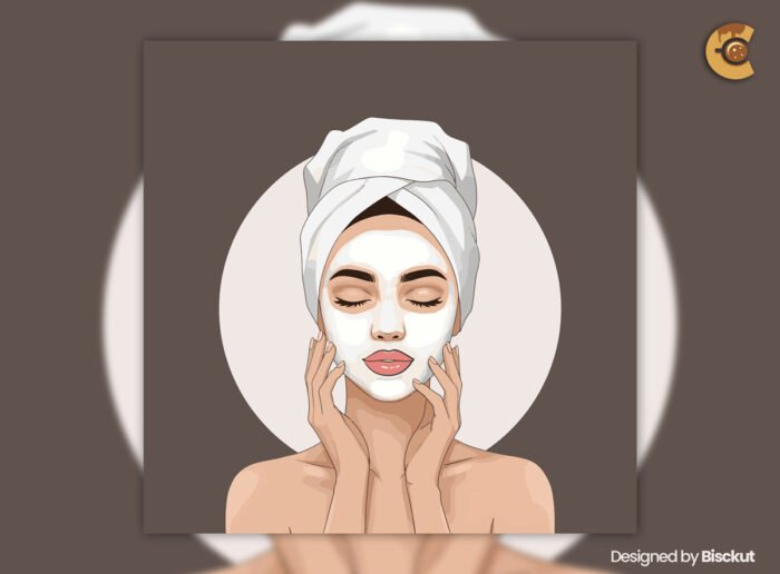 Free Beauty Spa Face Mask Vector Illustration
