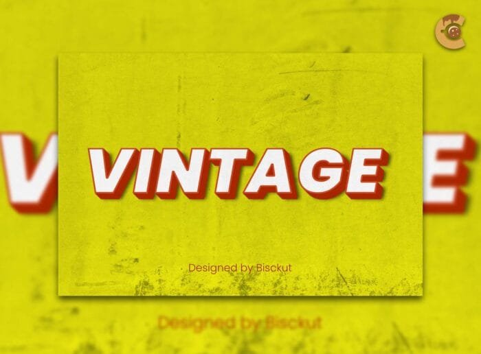 Free Retro 3D Text Effect for vintage-inspired typography in logos, posters, and designs.