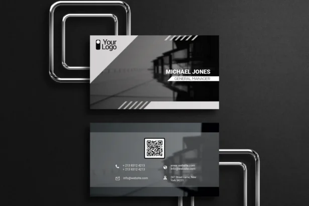 Black and White Business Card