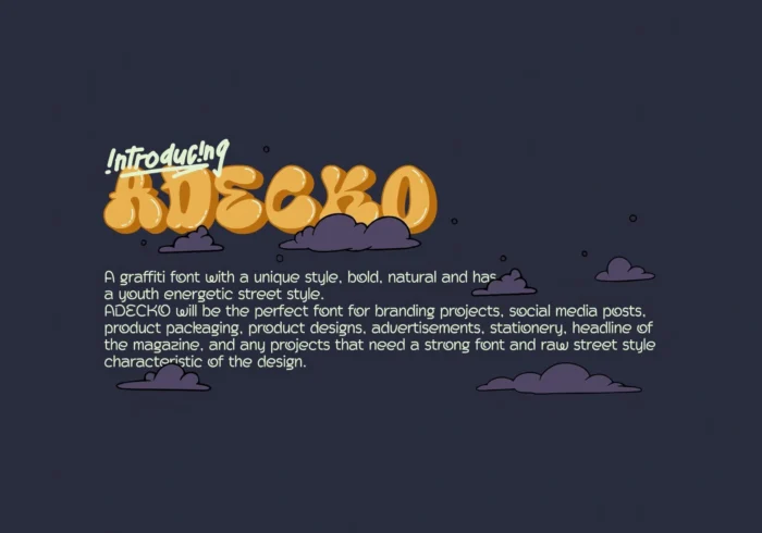 Adecko – Graffiti Display Font