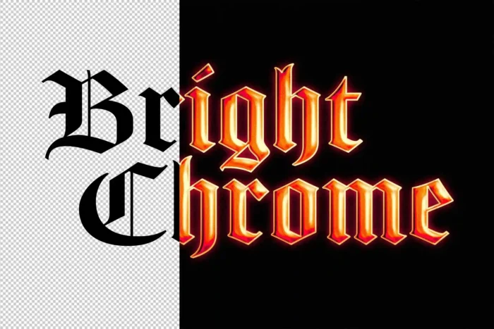 Free Gothic Chrome Text Effect