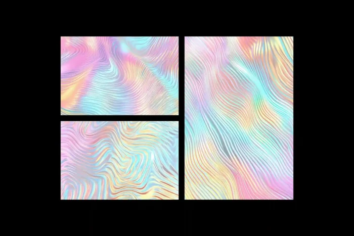 Free 6 Ribbed Holo Wavy Texture - Image 2