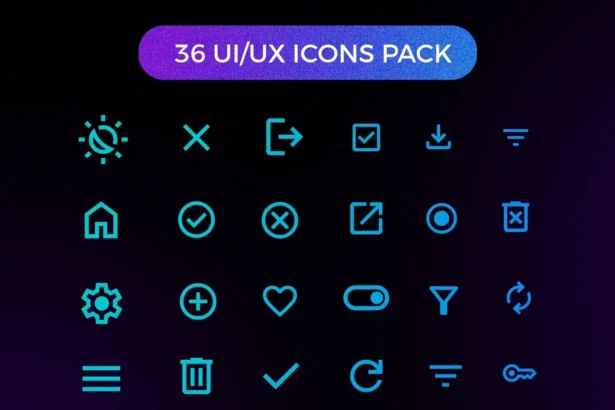 36 Material UI Icons Pack