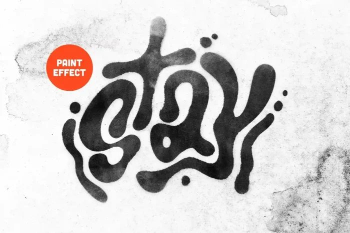 Free watercolor text effect for creating realistic, hand-painted typography designs.