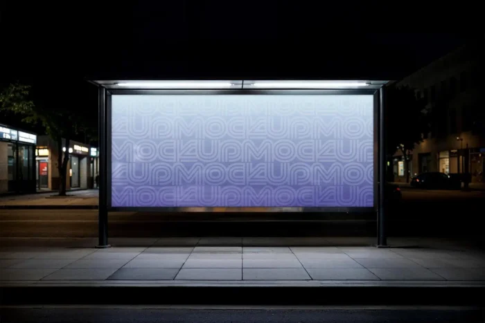 Editable billboard scene with smart object in Photoshop
