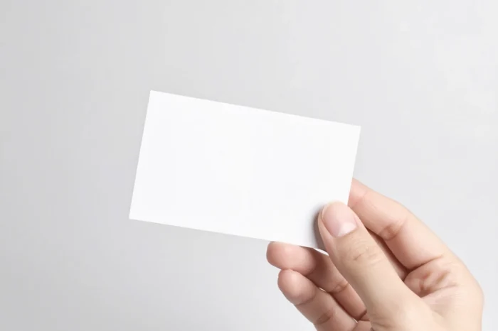 Free Business Card Mockup in Hands