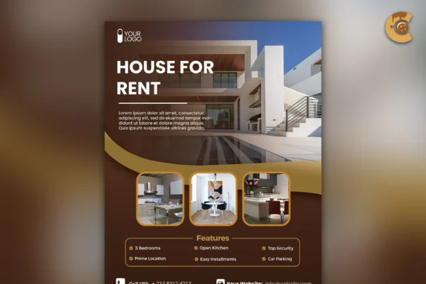 Editable commercial property flyer in CMYK & RGB format