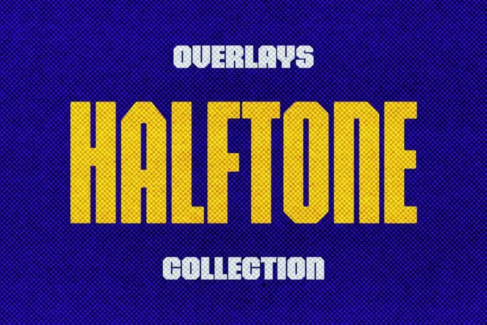Halftone paper overlays for poster design
