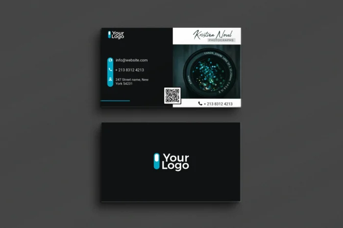Free personal photography business card template PSD