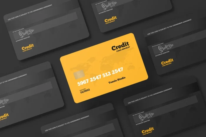 Free Realistic Credit Card Mockup PSD - Image 2