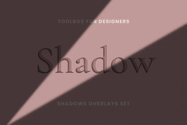 Realistic shadow overlays with soft warm light on minimalist product background