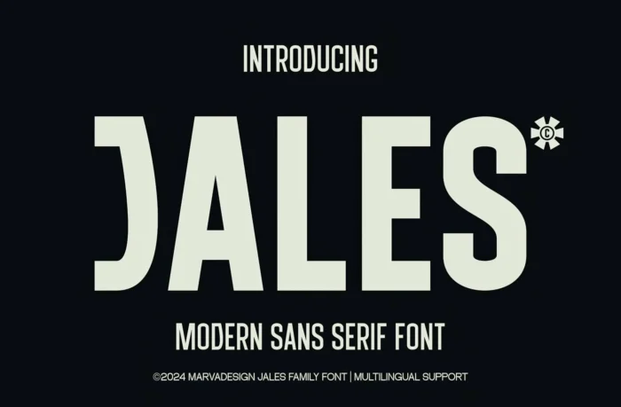 Jales Modern Sans Serif Font alphabet in bold weight