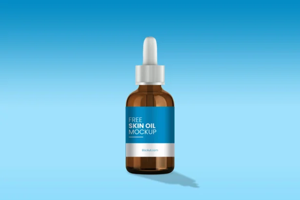 Free PSD Serum oil Bottle Mockup – Photo-Realistic, Editable, and Commercial Use Ready