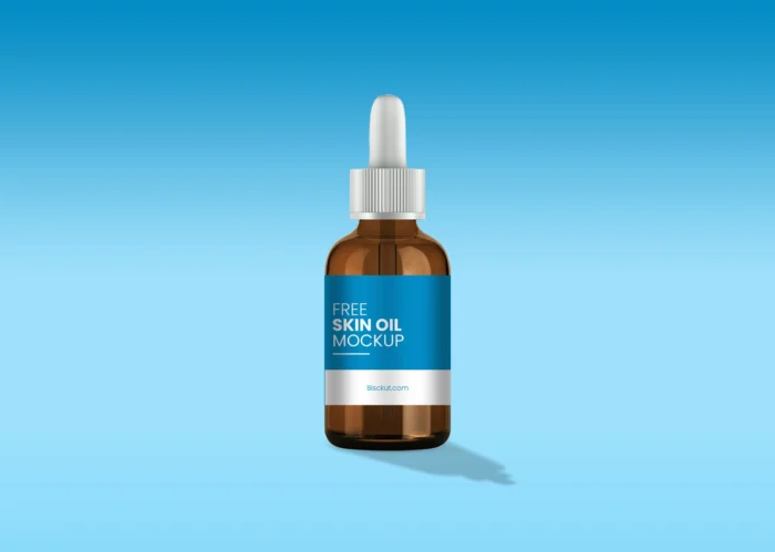 Free PSD Serum oil Bottle Mockup – Photo-Realistic, Editable, and Commercial Use Ready