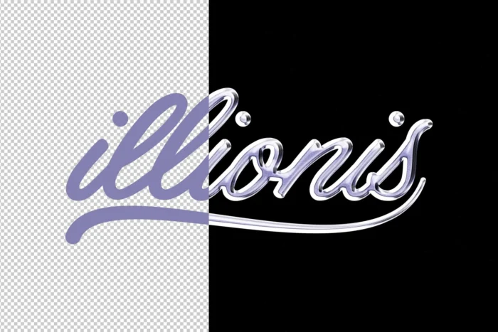 Glossy futuristic text effect PSD free