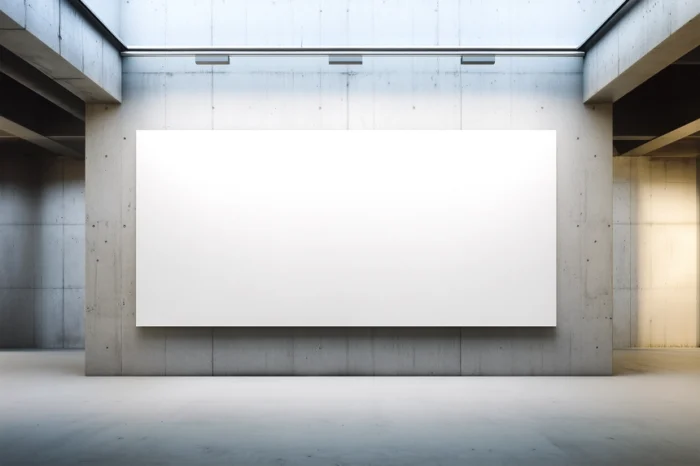 Billboard banner mockup PSD in parking building