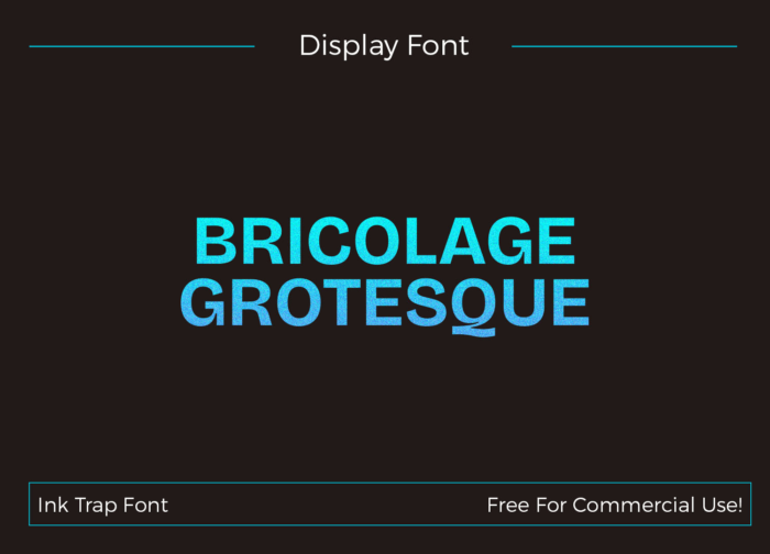 Free Bricolage Grotesque ink trap display font for posters