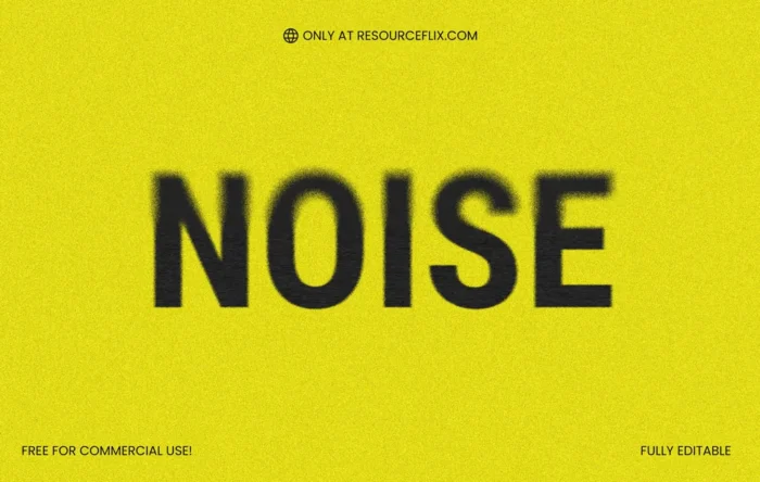 Editable distorted blur text style for modern graphic design