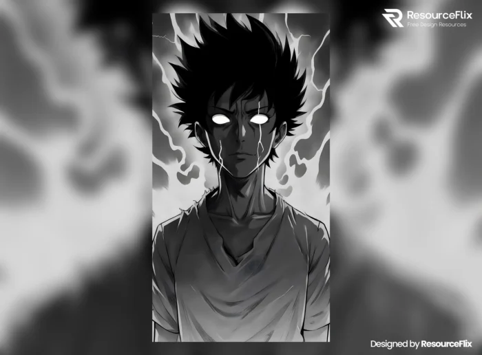 Dramatic Anime BW Wallpaper