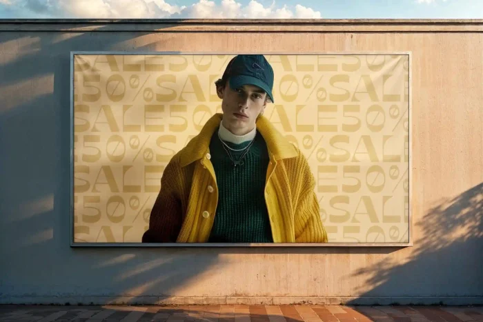 Billboard design presentation in urban setting