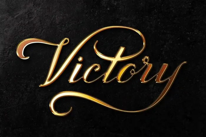 Editable chrome gold effect perfect for headlines and logos