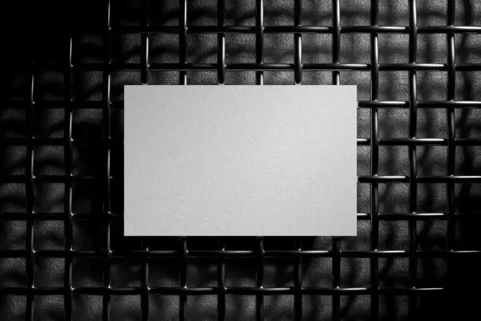 Bold urban business card scene for professional branding