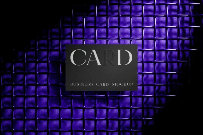 Editable business card mockup with smart object layers