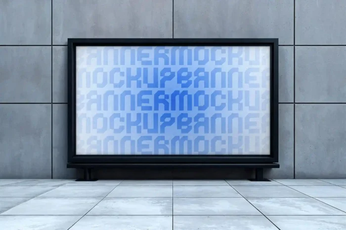 High-quality indoor advertising scene mockup