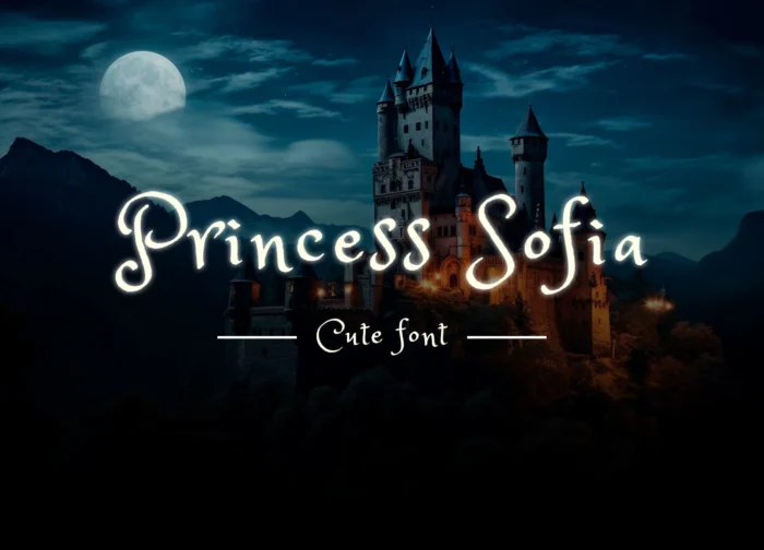 Princess Sofia playful calligraphy font with cute, wacky style