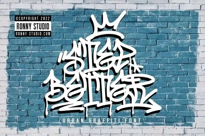Step Better free urban graffiti font with street style