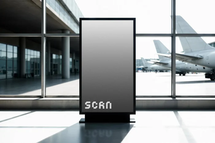 Travel ad presentation on digital signage