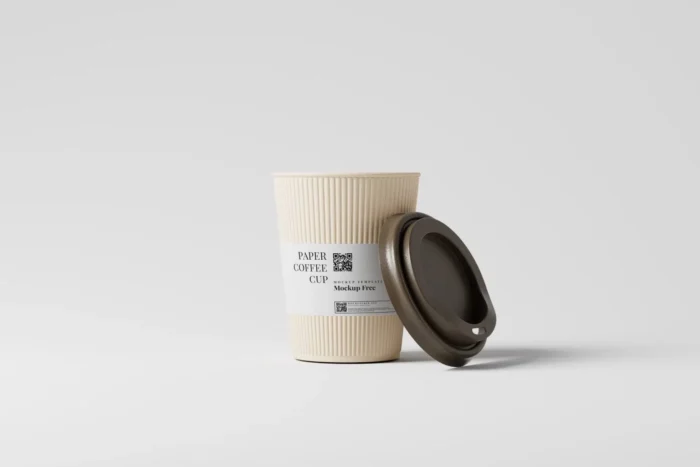 Free Coffee Cup with Java Jacket Mockup PSD