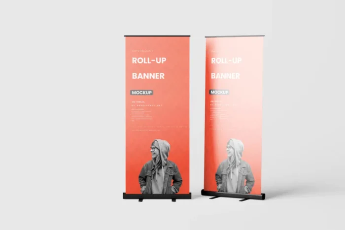 6 Free Roll up Banner Stand Mockups