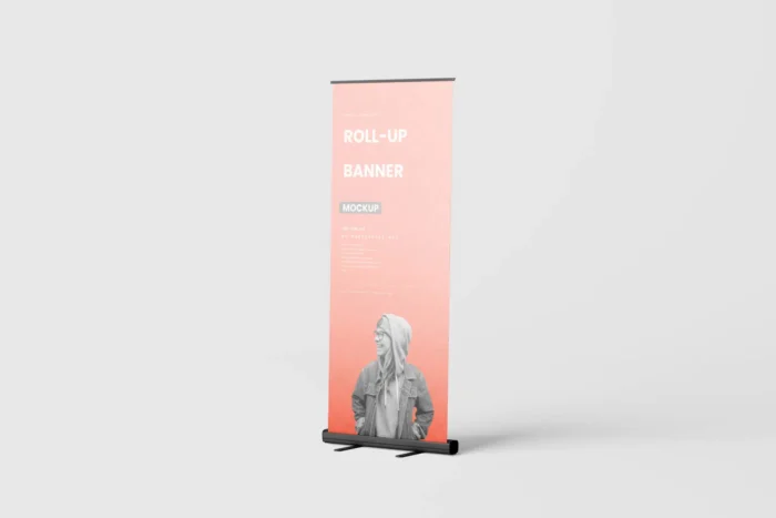 6 Free Roll up Banner Stand Mockups PSDT