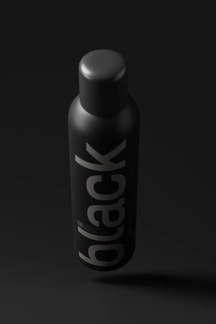 Free Matte Black Deodorant Bottle Mockup