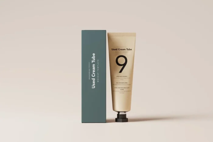 Cream Tube and Box Mockups