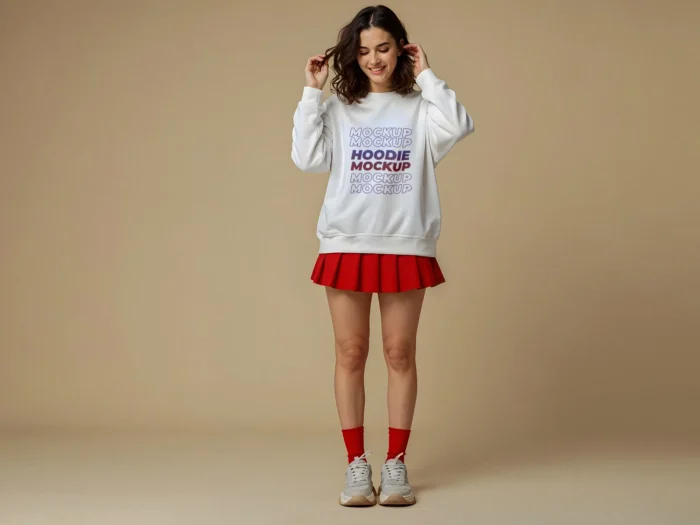 Free Streetwear oversized hoodie mockup PSD