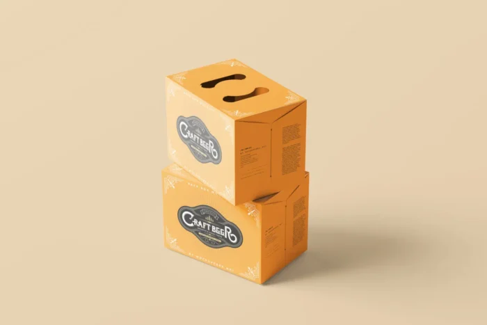 Free 10 Beer Bottle and Carrying Case Mockups 1