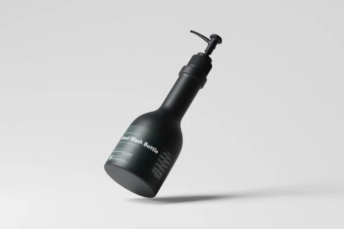 Free 10 Hand Wash Pump Bottle Mockup PSD