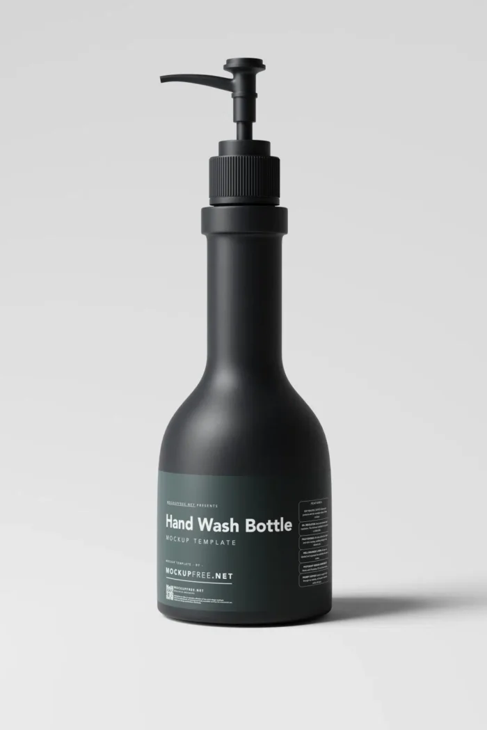 Free 10 Hand Wash Pump Bottle Mockup PSDT