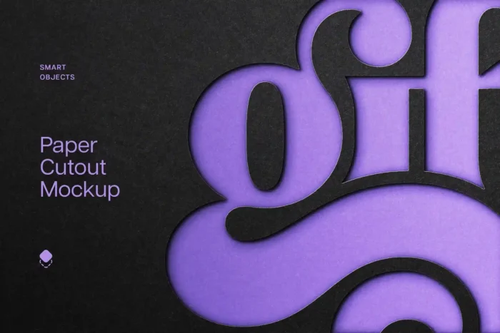 Black paper cutout text effect with bold typography and shadow depth