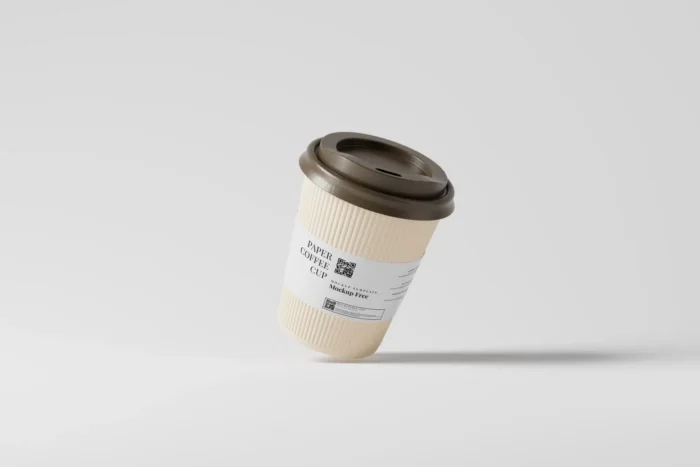 Free Coffee Cup with Java Jacket Mockup PSD
