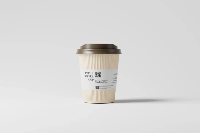 Free Coffee Cup with Java Jacket Mockup PSD