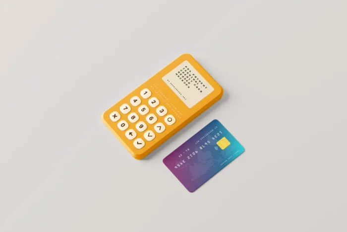 Free Credit Card Reader Mockup PSD